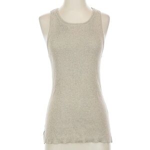 The Lullaby Club Beige / Oatmeal Ribbed Tank Top